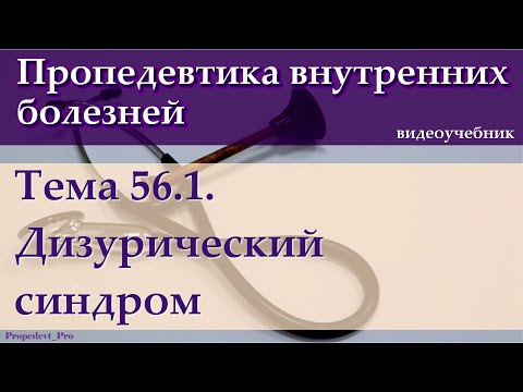 Видео: Тема 56.1. Дизурический синдром.