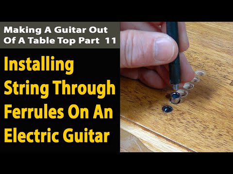 Видео: Как просверлить отверстия для струн в корпусе электрогитары. Сборка гитары из дуба. Часть 11.