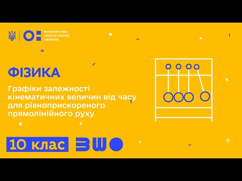 Видео: 10 клас. Фізика. Графіки залежності кінемат. величин від часу для рівноприскореного прямолін. руху