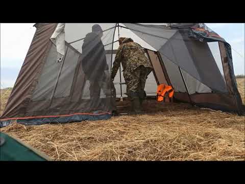 Видео: Шатер-тент Outventure Royal House: процесс сборки и установки на местности.
