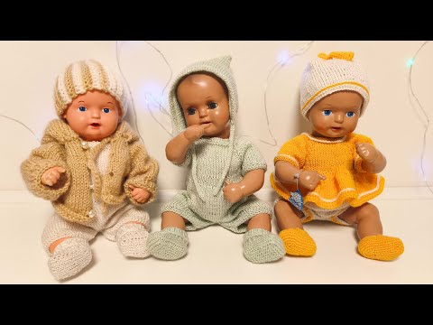 Видео: Новая кукла от Schildkröt (1970г.) и связала три комплекта на Schildkröt Strampelchen рост 30 см