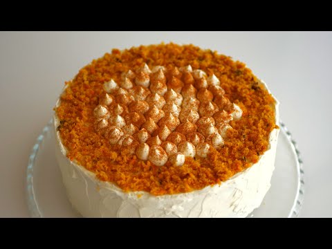 Видео: Торт морковный с яблочно-сметанным кремом