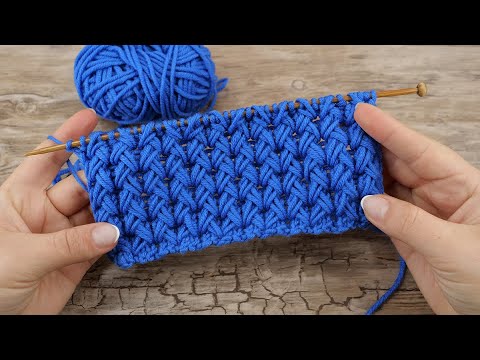 Видео: Новинка Плотный рисунок спицами 🎂 free knitting pattern