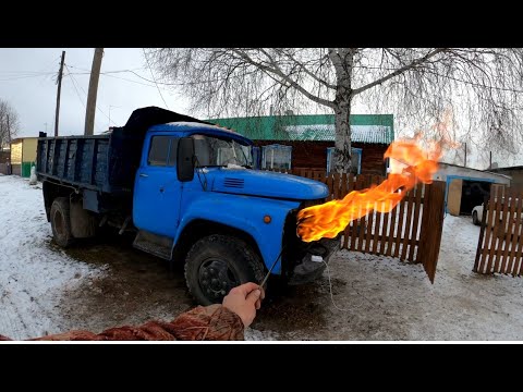 Видео: Первый запуск ЗиЛ-130 после капитального ремонта Первый выезд Экстремальный запуск с помощью факела!
