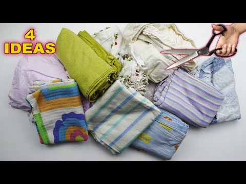 Видео: 4 СУПЕР ИДЕИ ИЗ СТАРЫХ ПРОСТЫНЕЙ! Ковер, Подушка, Корзина, Органайзер