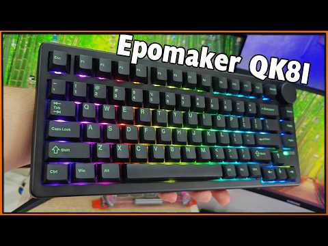 Видео: Ярчайшая подсветка, роллер и хороший пластик корпуса в Epomaker QK81 #Epomaker #клавиатура