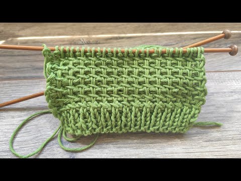 Видео: Тканый узор спицами ✅ Woven knitting pattern