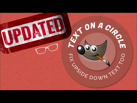 Видео: Как разместить текст по кругу в GIMP | Исправить перевернутый текст