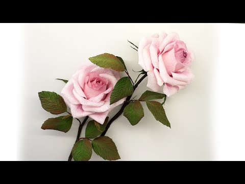 Видео: How to make/ paperflowers/diy roses  / роза из бумаги