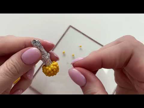 Видео: Реалистичная желтая малина из полимерной глины.