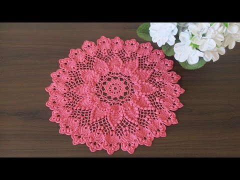 Видео: ОБЪЕМНАЯ САЛФЕТКА С ШИШЕЧКАМИ КРЮЧКОМ: МАСТЕР КЛАСС. ЧАСТЬ 1