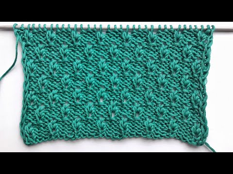 Видео: Мелкие капельки на изнаночной глади/ Легкий и нежный узор спицами