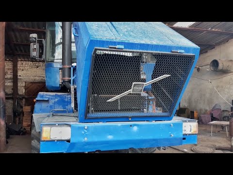 Видео: Покраска капота/Вид из кабины К-700 с кабиной Renault Magnum