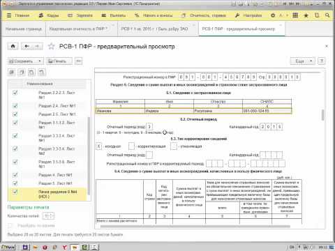 Видео: Отчетность РСВ1ПФР