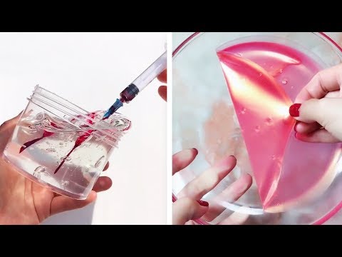 Видео: Самое удовлетворяющее видео слизи ASMR | Релаксирующая странно удовлетворяющая слизь 2019 | 372