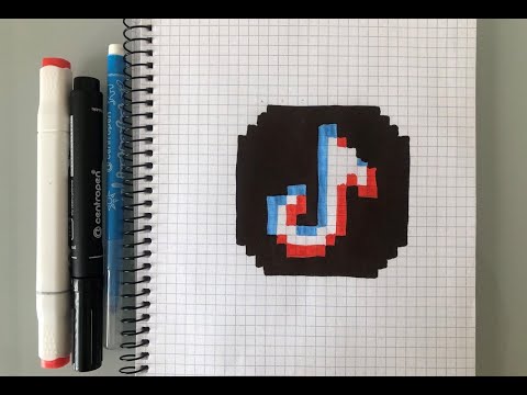 Видео: Малюнки по клітинках ( pixel ). Значок Tik Tok #drawing #pixels, #drawing Tik Tok