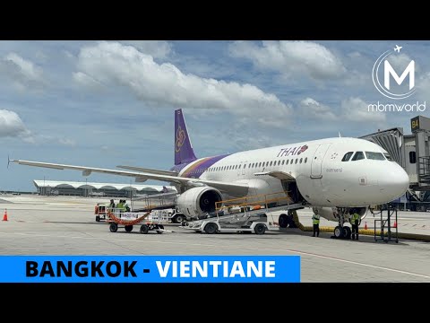 Видео: Опыт перелета Thai Airways: TG 570 Бангкок — Вьентьян