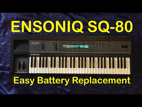 Видео: Ensoniq SQ-80 Простая замена батареи с использованием стандартных плоских батареек CR2032
