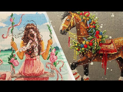 Видео: Акварельно - рукодельный дневник / Вышивка / Вязоблок128