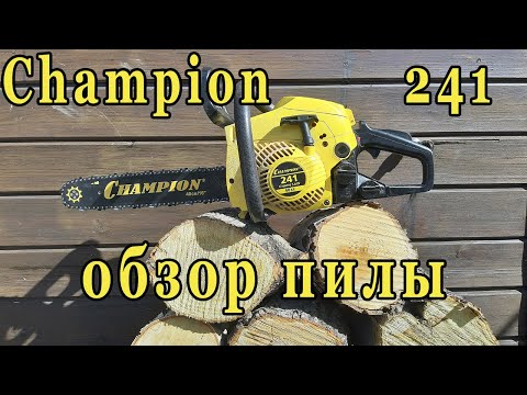 Видео: Бензопила Champion 241. Холодный запуск и работа.