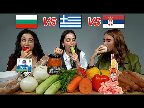 Видео: Болгария VS Греция VS Сербия l 3 балканские девушки пробуют балканский завтрак!!
