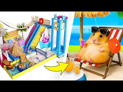 Видео: 🐹 Рай для хомяков! 🎉 Аквапарк, крутой лабиринт и уютный домик 🏡