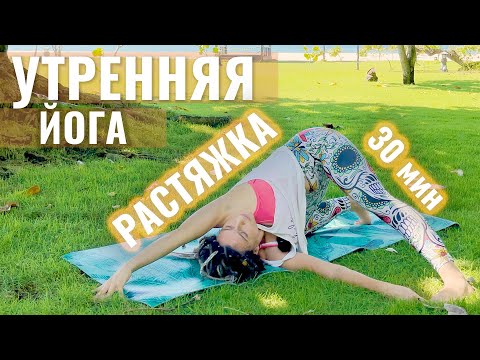 Видео: Утренняя растяжка (30 минут) | Йога | @yoga_with_katrin_ru