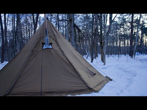 Видео: Горячий палаточный кемпинг в снегу | Ep.9