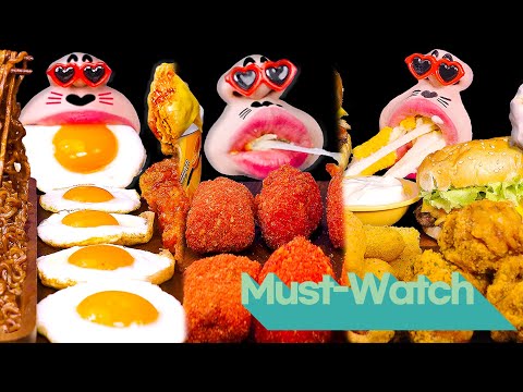 Видео: Обязательно посмотрите ещё раз, часть 3!! Легендарные моменты! 🎬 ASMR Mukbang Eating Show :)