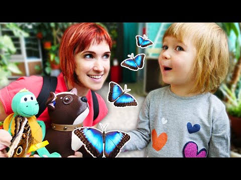 Видео: Бьянка и Маша Капуки едут в Дом бабочек! 🦋 Идея - куда сходить с ребенком в Москве. Привет, Бьянка!