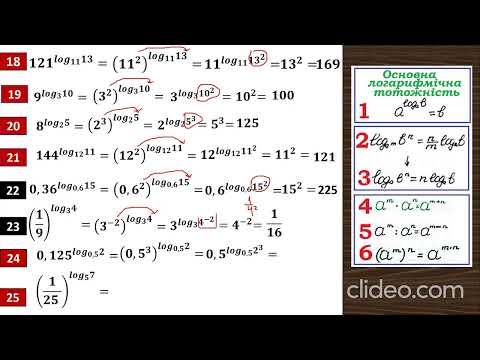 Видео: Основна логарифмічна тотожність