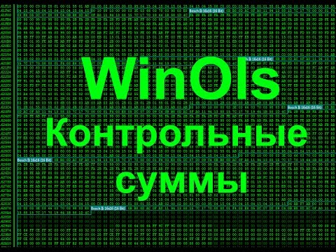 Видео: Все о Winols Первые шаги  Cheksums
