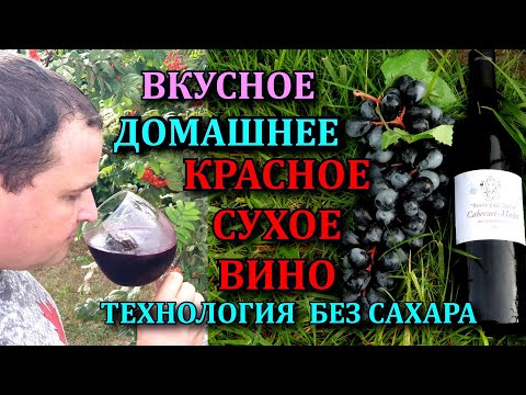 Видео: КРАСНОЕ СУХОЕ ВИНО ИЗ ВИНОГРАДА. РЕЦЕПТ ОТ ВИНОДЕЛОВ, ВИНО БЕЗ САХАРА