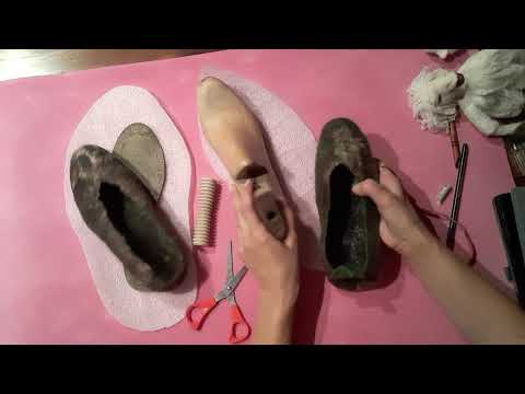 Видео: Сваляла тапки, конечная обработка заготовки. Felting from Wool Leftovers
