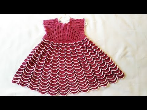 Видео: Платье "малинка" на девочку 5-6 лет Часть 1/2 / How crochet a dress