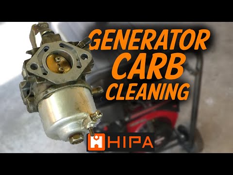 Видео: Генератор не заводится? Работает неровно? Чистка карбюратора — простая задача.