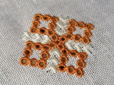 Видео: Зразок вишивки мережане, коса гладь  /вишивка/ hand embroidery/