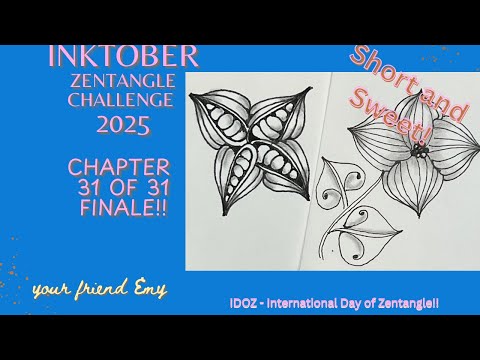 Видео: Inktober 2025 День 31: Международный день зентангла — Давайте плести вместе!
