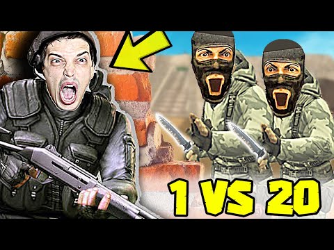 Видео: САМ СРЕЩУ 20! - Counter-Strike 1.6