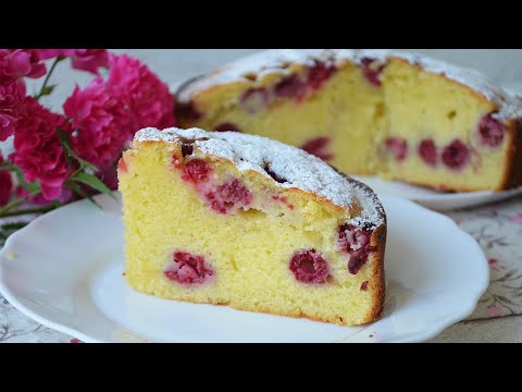 Видео: Пирог с малиной на кефире. Простой и быстрый рецепт | Raspberry pie with kefir. Simple and quick