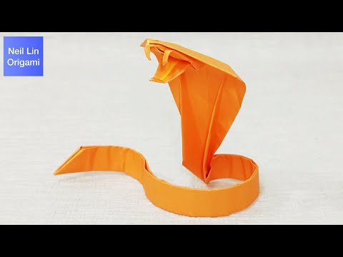 Видео: Как сделать змею из бумаги - Оригами