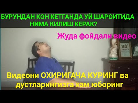 Видео: Бурундан кон кетганда уй шароитида нима килиш керак?