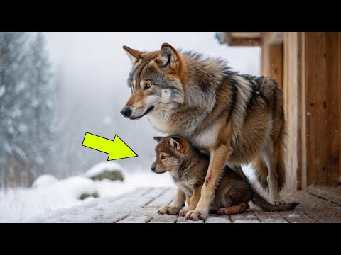 Видео: Плачущая волчица принесла умирающего детеныша к человеку. Просто невероятно!