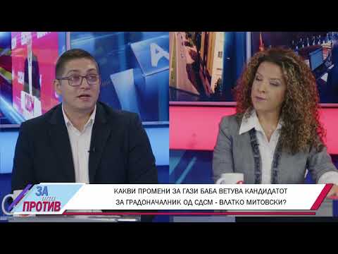 Видео: ЗА ИЛИ ПРОТИВ (09.10.2025) ГОСТИН: ВЛАТКО МИТОВСКИ, КАНДИДАТ ЗА ГРАДОНАЧАЛНИК НА ГАЗИ БАБА