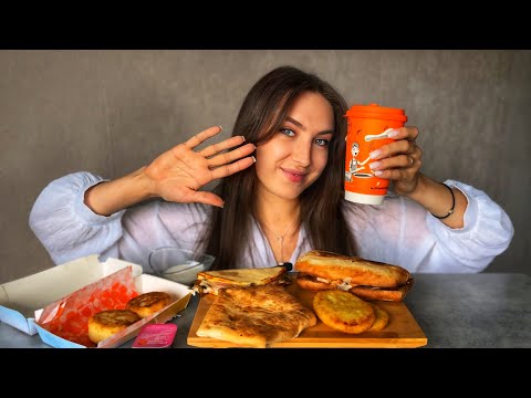 Видео: MUKBANG | breakfast dodo pizza | омлет хашбраун сендвич сырники капучино | 