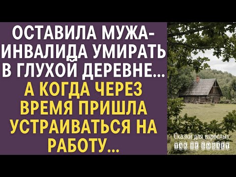 Видео: Оставила мужа-инвалида умирать в глухой деревне… А когда через время пришла устраиваться на работу…