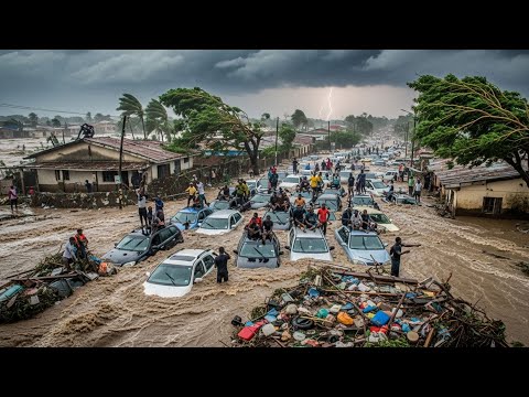 Видео: Сегодня в Гане царит хаос! Мощные наводнения уничтожили дома и автомобили в Аккре! Улицы преврати...