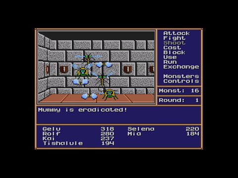 Видео: Подземелье дворца Люксус. Часть 1. Might and Magic II: Gates to Another World #45