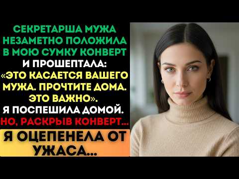 Видео: Секретарша мужа положила мне в сумку конверт. Но когда я его раскрыла...