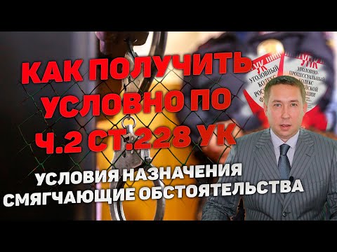 Видео: Как получить условное наказание по ч.2 ст.228 УК РФ